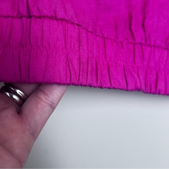 Kourt NWT Pink‎ Linen Sleeveless Crop Top Size Large Barbie Coastal Grandma - Picture 5 of 13
